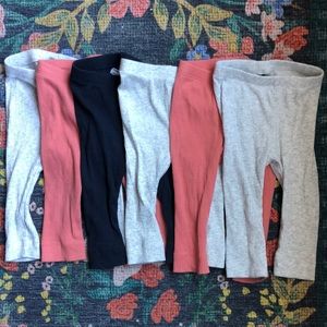 Bundle of Old Navy Ribbed Baby Leggings, Size 6-12 Months